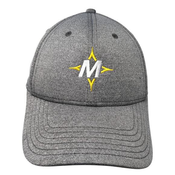 Letter M Strapback Hat Gray One Size Embroidered Logo Comfy Fit Otto - Picture 1 of 10